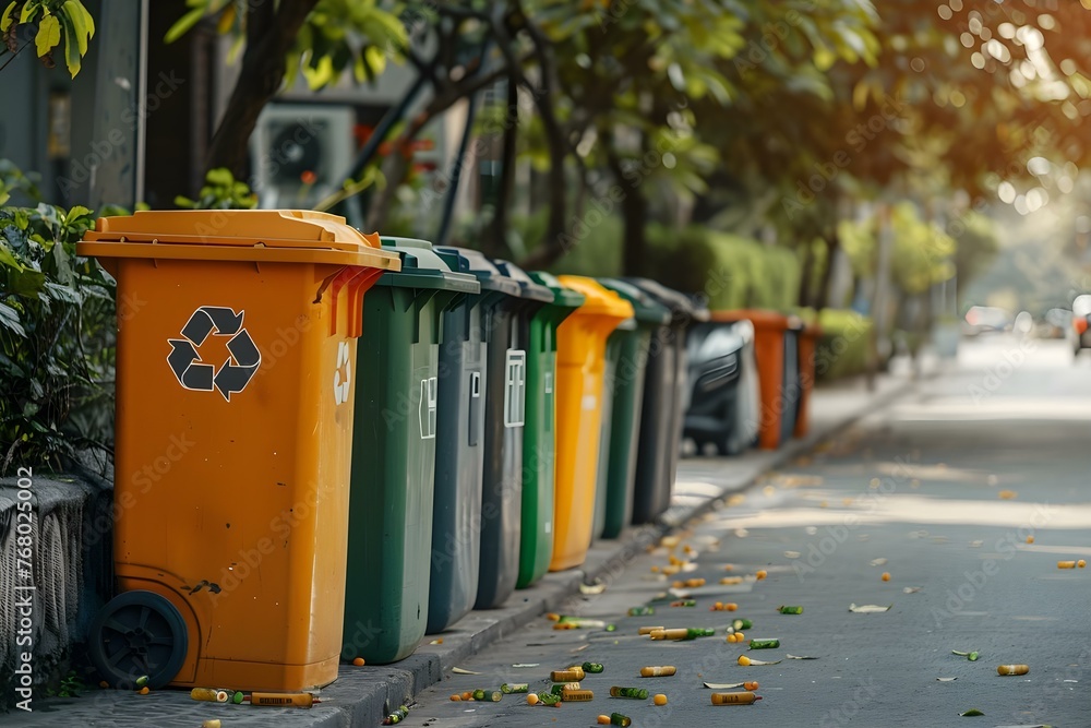 Poster iot sensors in a smart city optimize waste management enhancing garbage collection and recycling eff