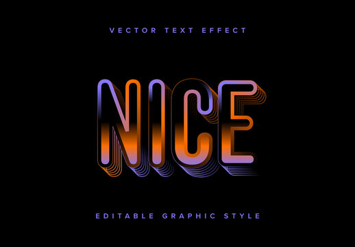 Dark Layered Text Effect Mockup