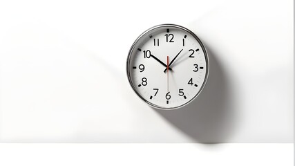 Simple wall clock in transparent PNG format, along with a png image of a solitary cutout item with a shadow on a transparent background