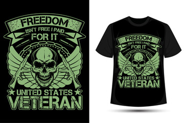American veteran t shirt design vector, veteran day, freedom fighter, patriotic graphic typography t shirt design
