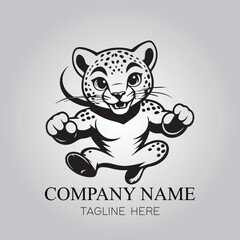 Jaguar character company logo vector image
