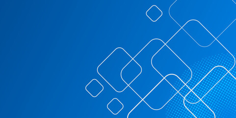 Abstract blue gradient color background with round shape. Vector technology concept background. Colorful geometric background. Blue elements with fluid gradient. Vector illustration.