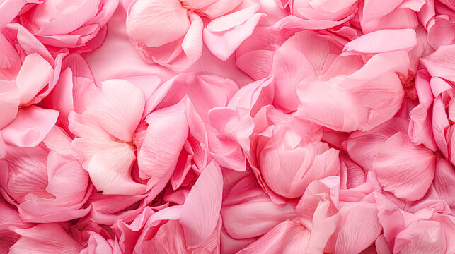 A close up of pink flower petals.