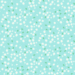 Spring pattern with abstract flowers