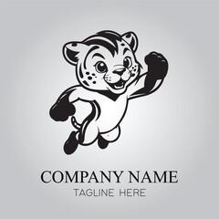 Jaguar character company logo vector image