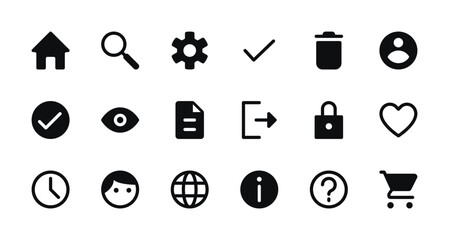 Essential UI Icons Set - User Interface Design Elements