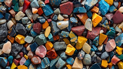 A rich tapestry of polished gemstones in various colors, offering a glimpse into mineralogy and gem collecting.
