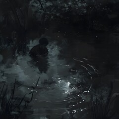person in the water