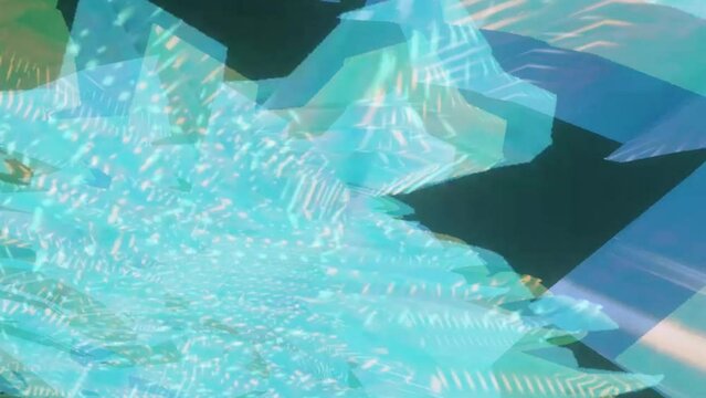 Abstract Geometric Crystal Shapes Digital Rendering