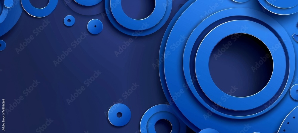 Poster blue geometric gradient shapes on abstract texture background for website and print design