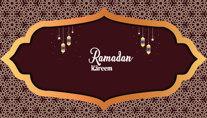 Ramadan Kareem background vector design  
