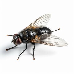 Fototapeta premium Fly isolated on white background