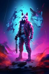 Synthwave Fox Doctor: A Gaming Embracing Vintage Vibes
