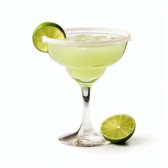 Margarita Cocktail, isolated on white background