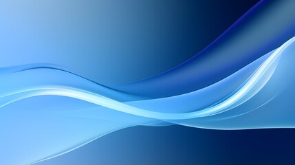 Fototapeta premium Wavy blue abstract minimalist background. Timeless design with smooth wavy pattern.