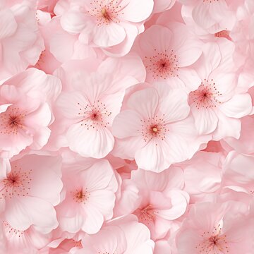 A cascade of delicate cherry blossom petals 01 - Perfectly repeating background pattern for your designs