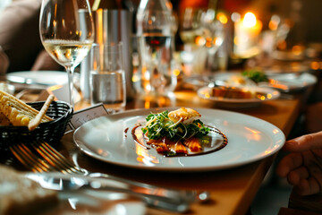 An intimate dinner where a couple watches in awe as their pasta twirls and dances between their plates, enhancing the romantic atmosphere