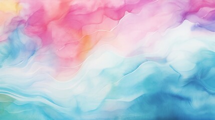Large wave of abstract watercolor for textures. a lighthearted, upbeat, and tranquil summertime idea. healthy, upbeat colors for a background or wallpaper