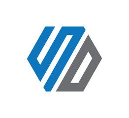 SD letter logo design vector template