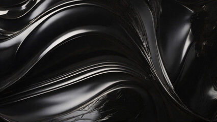Abstract black high density polymer liquid background. - obrazy, fototapety, plakaty