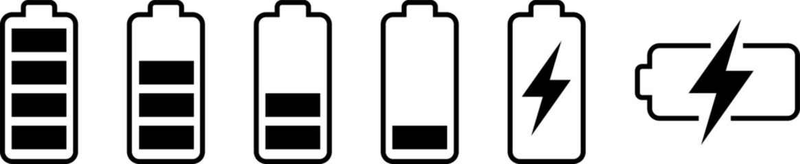 Energy charge levels in a battery accumulator