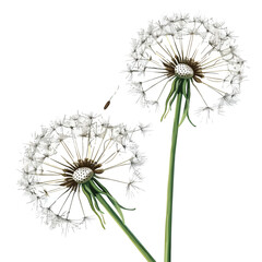 Dandelion clipart isolated on white background