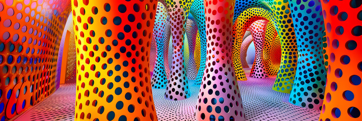 Fraktale 3D Elemente. Mikroskopische Plasm Moleküle. Neue Technologie unter Mikroskop  © shokokoart