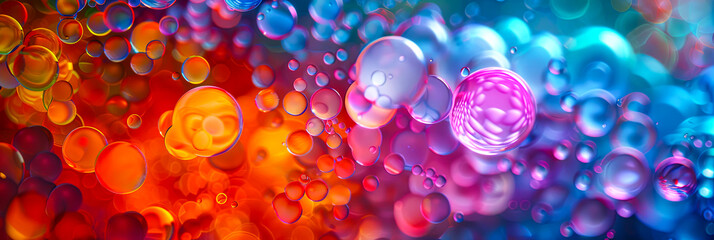 Fraktale 3D Elemente. Mikroskopische Plasm Moleküle. Neue Technologie unter Mikroskop  © shokokoart