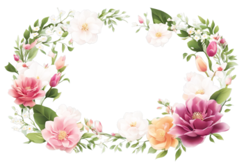 decoration design shirt vector greetings flowers mother day flower wreath branches Valentines leaves invitations Round floral s buds wedding birthday Colorful frame t Background