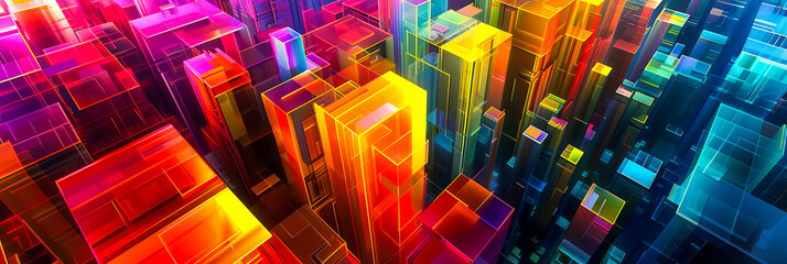 Fraktale 3D Elemente. Mikroskopische Plasm Moleküle. Neue Technologie unter Mikroskop  © shokokoart