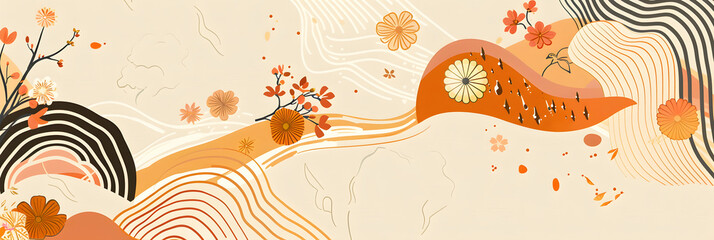 Japanese aesthetic background pattern.