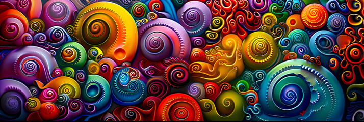 Fraktale 3D Elemente. Mikroskopische Plasm Moleküle. Neue Technologie unter Mikroskop  © shokokoart