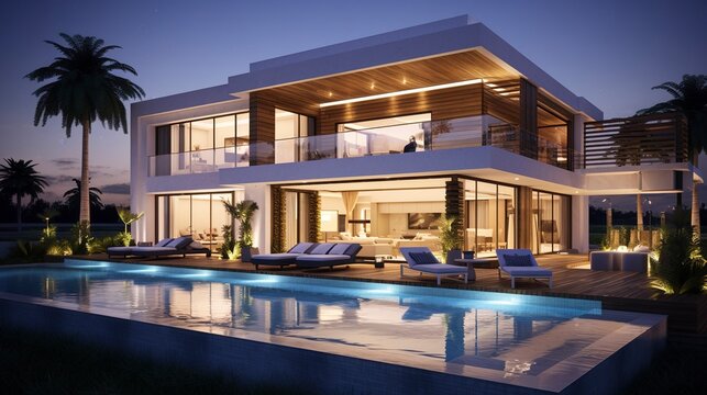 A photo of a Simple and Modern Villa Design