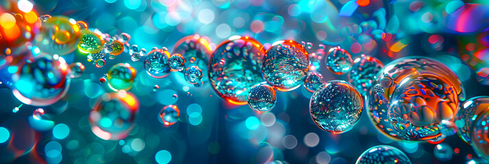Fraktale 3D Elemente. Mikroskopische Plasm Moleküle. Neue Technologie unter Mikroskop  © shokokoart