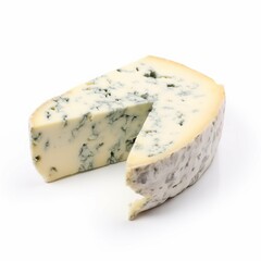 Stilton Cheese isolated on white background