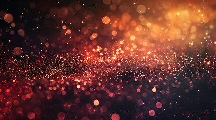 Abstract luxury background with golden particles. Shiny sparkles on dark background.
