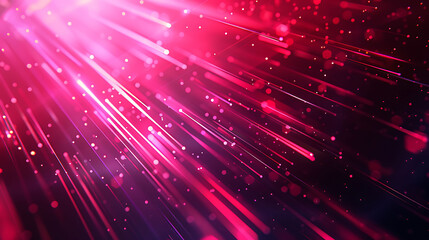 Fototapeta premium Elegant pink light rays with shiny particles.