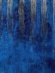 heavy raindrops streaming down a blue glass surface, creating an abstract and almost melancholic pattern