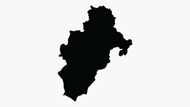 animation forming a map of Moquegua in peru
