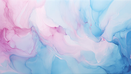 Watercolor with pastel ink colors on a colorful marble background	