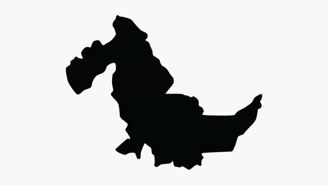 animation forming a map of Pucallpa in peru
