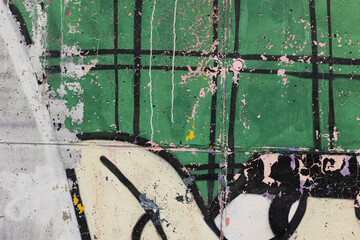 Graffiti als Detail an einer Wand - 768061093