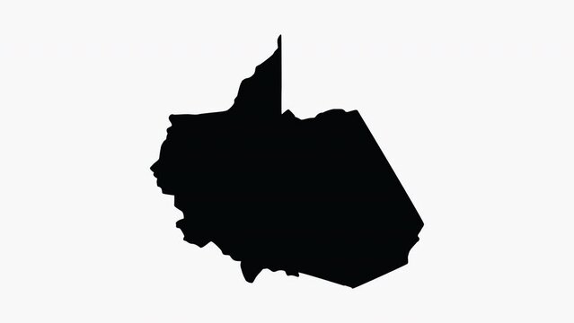 animation forming a map of Puerto Maldonado in peru