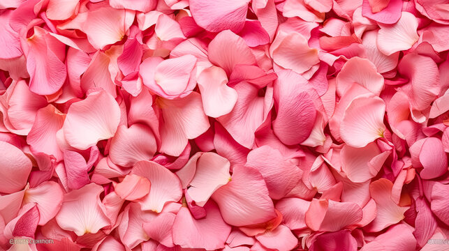 A close up of pink flower petals.