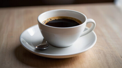 Cup of coffee on table for your morning
