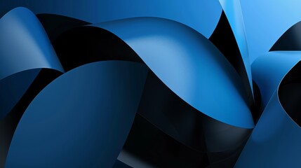 Elegant blue gradient abstract background for corporate design. Stylish curvilinear blue patterns for minimalist desktop wallpaper.