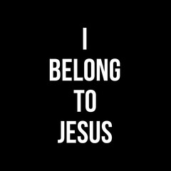 I belong to jesus text with black background and white font , illustration, wallpaper, background 