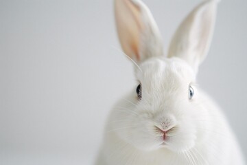 a close up of a rabbit - obrazy, fototapety, plakaty
