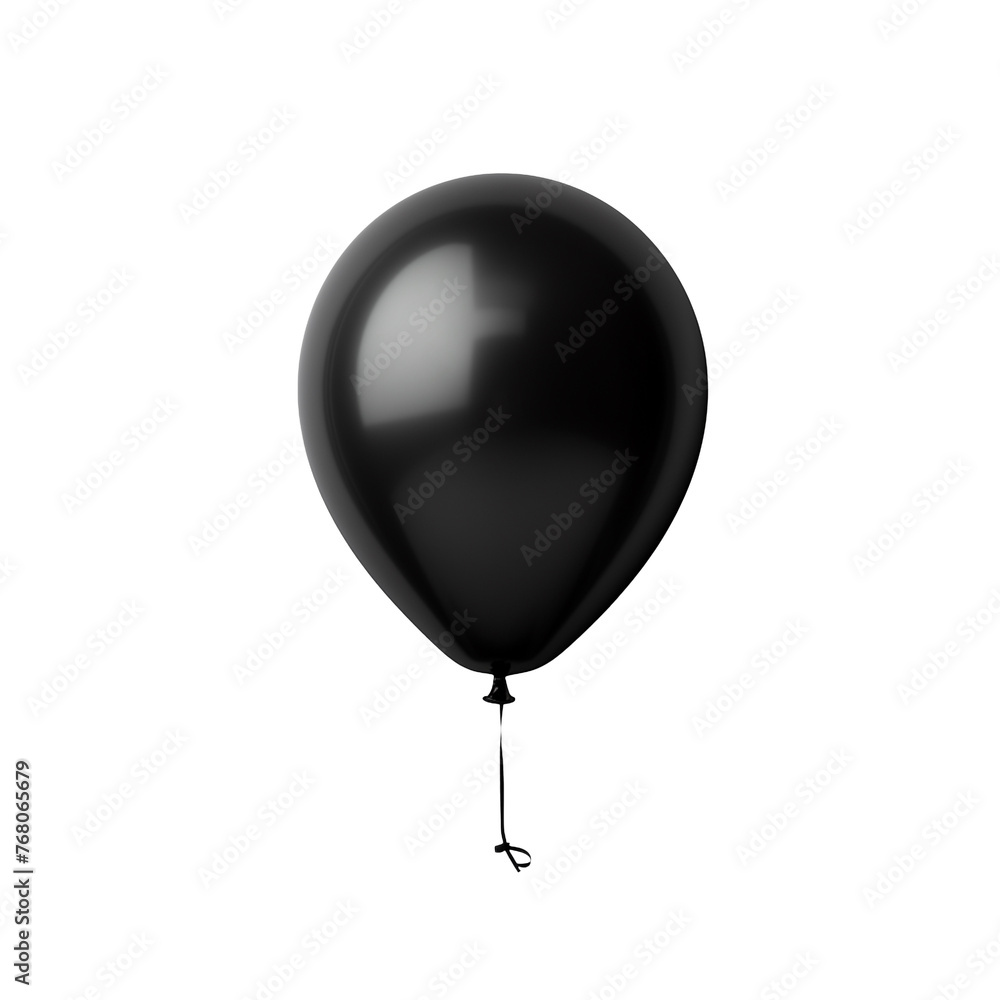 Canvas Prints black balloon isolated on transparent background