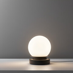 Round Lamp. Generative AI.